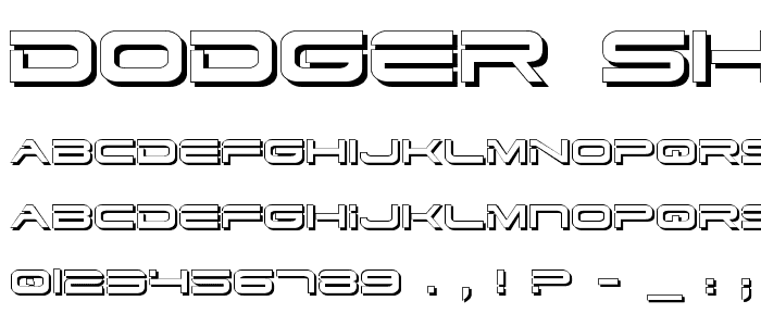 Dodger Shadow font